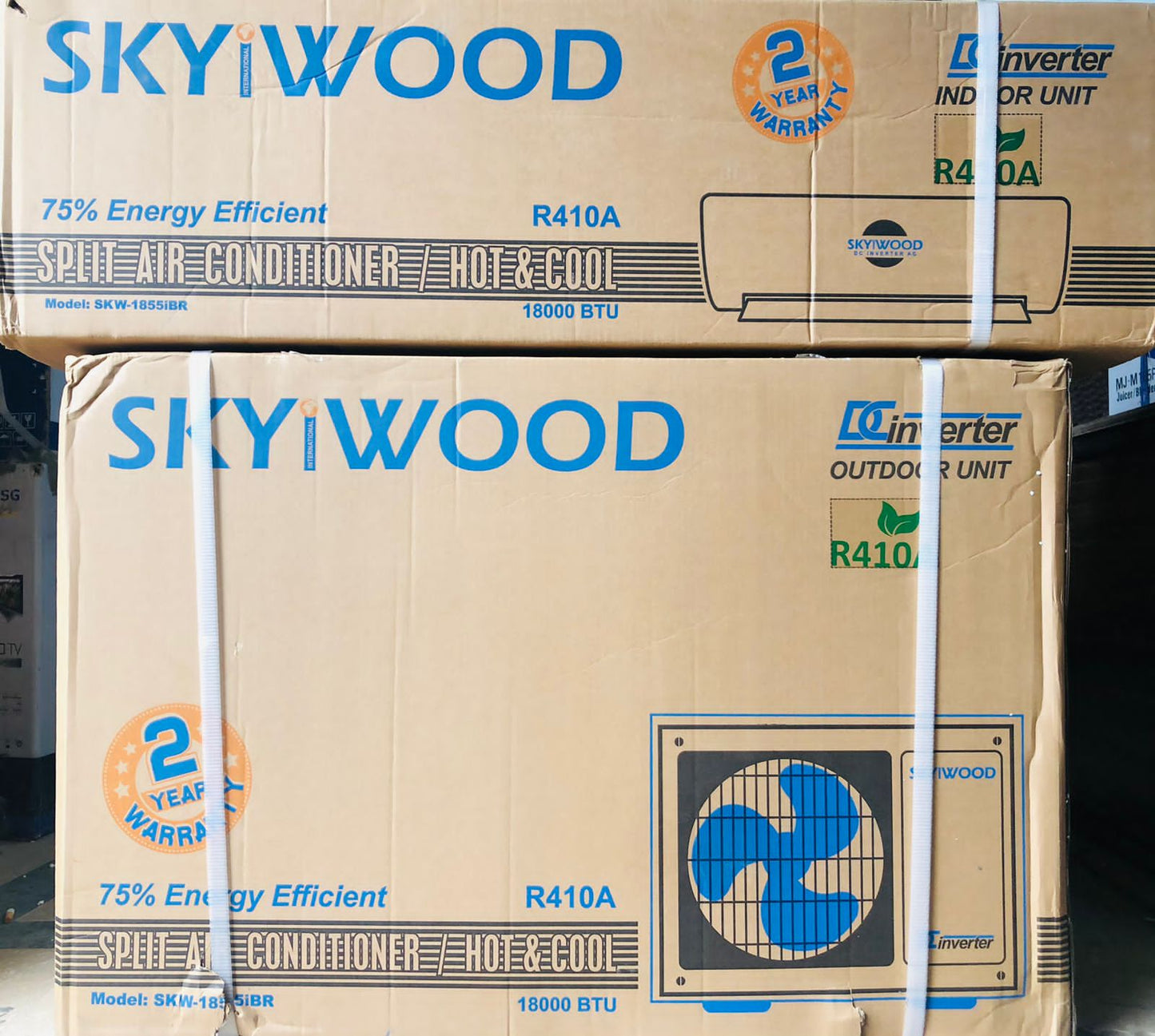 SKYWOOD SPLIT A/C DC INVERTER ENERGY SAVER SKW 1855IBR THAILAND MADE